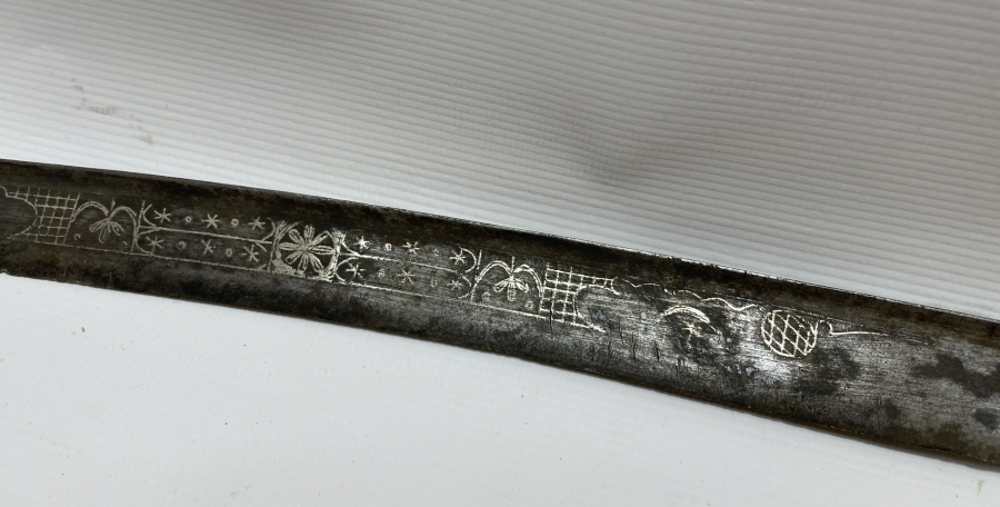 OSMANLI DÖNEMİ ÜZERİ GÜMÜŞ ÇAKMA VE OSMANLICA YAZILI SAVAŞ GAZİSİ KILIÇ