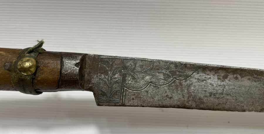 OSMANLI DÖNEMİ ÜZERİ GÜMÜŞ ÇAKMA VE OSMANLICA YAZILI SAVAŞ GAZİSİ KILIÇ