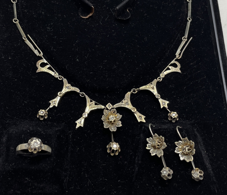 OSMANLI DÖNEMİ ELMASLI GERDANLIK TAKIMI