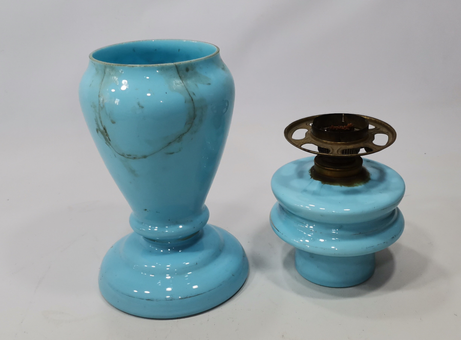 ÜZERİ DOLMABAHÇE SARAYI GÖRSELLİ EL BOYAMA OSMANLI DÖNEMİ  GAZ LAMBASI