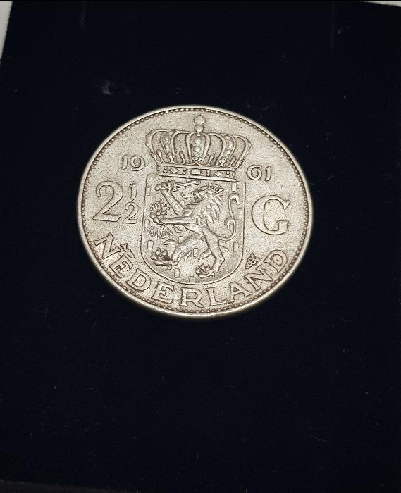 1961 HOLLANDA 2,5 GULDEN GÜMÜŞ PARA