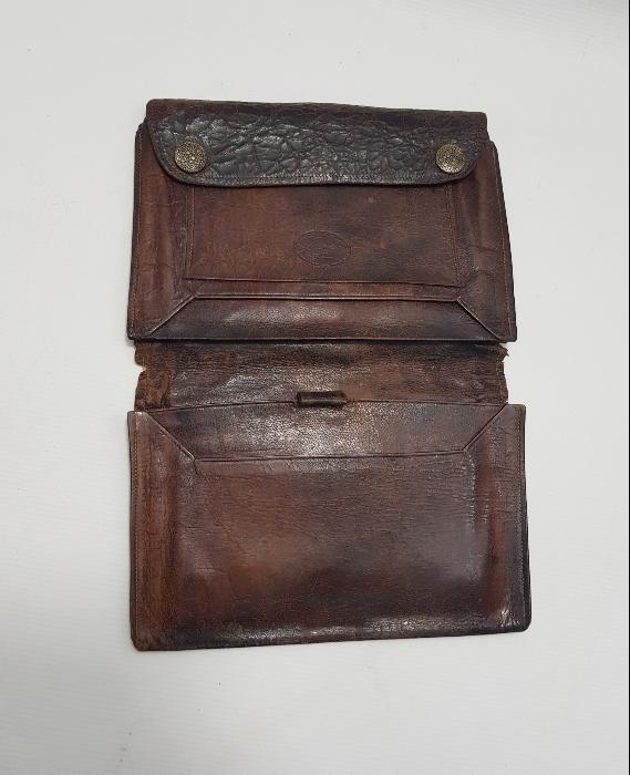 KURTULUŞ SAVAŞI DÖNEMİ OSMANLICA YAZILI SUBAY İŞİ DERİ CÜZDAN