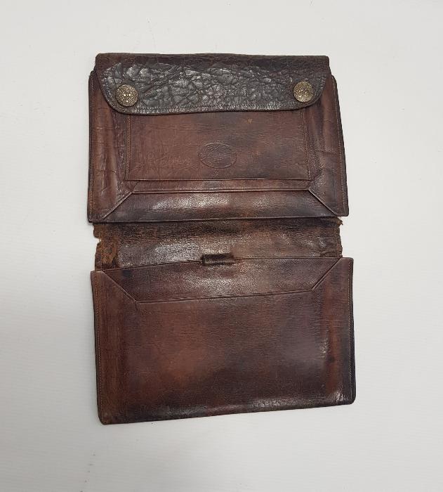 KURTULUŞ SAVAŞI DÖNEMİ OSMANLICA YAZILI SUBAY İŞİ DERİ CÜZDAN