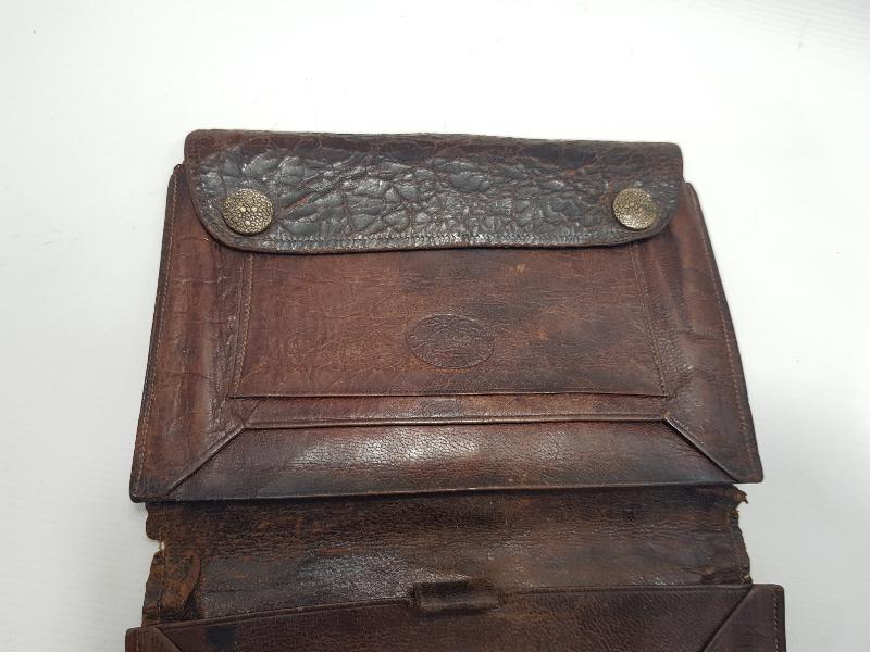 KURTULUŞ SAVAŞI DÖNEMİ OSMANLICA YAZILI SUBAY İŞİ DERİ CÜZDAN