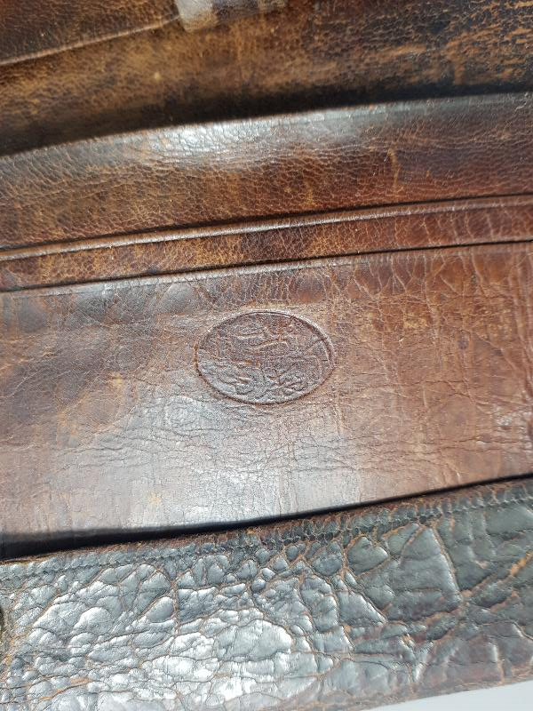 KURTULUŞ SAVAŞI DÖNEMİ OSMANLICA YAZILI SUBAY İŞİ DERİ CÜZDAN