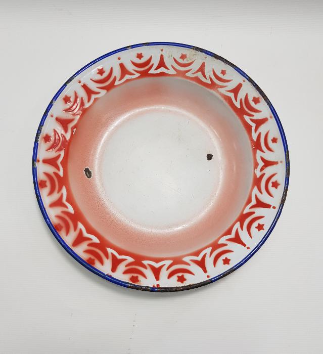 OSMANLI DÖNEMİ AY YILDIZLI EMAYE TABAK