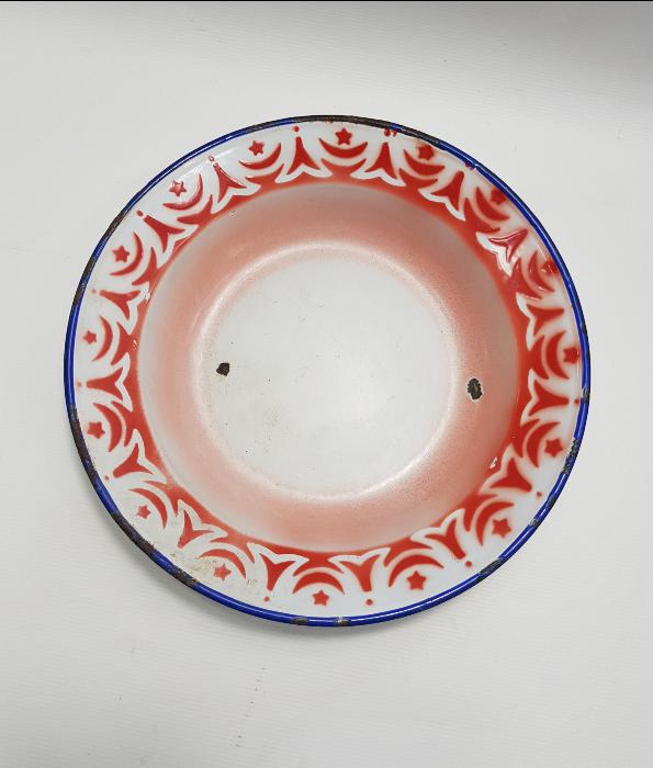 OSMANLI DÖNEMİ AY YILDIZLI EMAYE TABAK