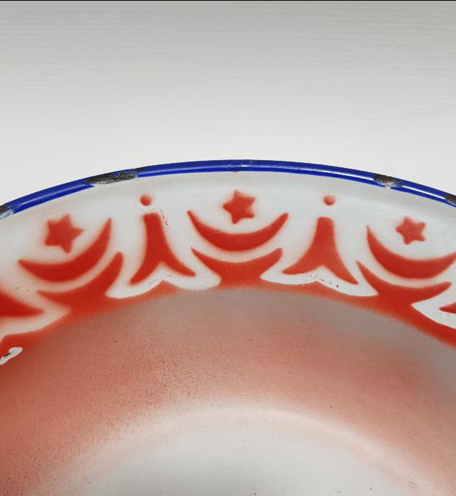 OSMANLI DÖNEMİ AY YILDIZLI EMAYE TABAK