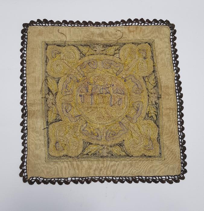 OSMANLI DÖNEMİ AYASOFYA CAMİİ RESİMLİ SUZENİ ÖRTÜ 