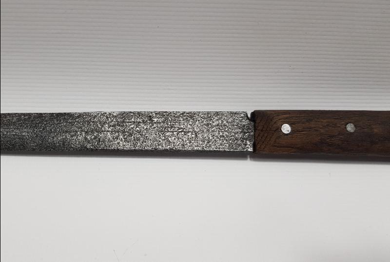 OSMANLICA ALLAH BİZİMLEDİR YAZILI TOPÇU MEÇİNDEN YAPILMIŞ KAMA