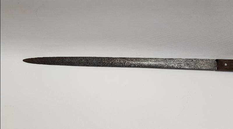 OSMANLICA ALLAH BİZİMLEDİR YAZILI TOPÇU MEÇİNDEN YAPILMIŞ KAMA