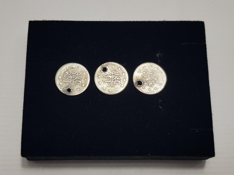 SULTAN ABDÜLHAMİD DÖNEMİ 3 ADET 1 KURUŞ GÜMÜŞ PARA