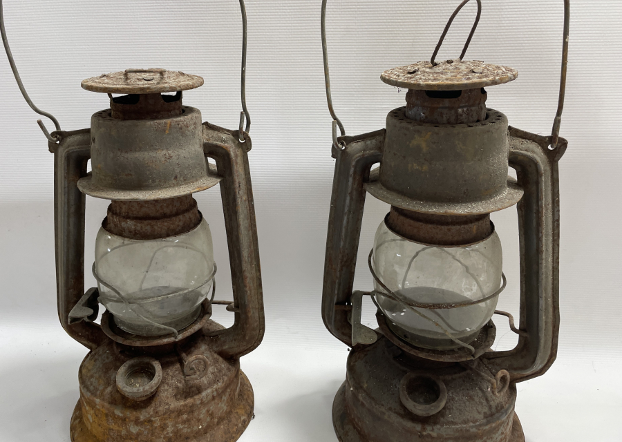2 ADET ANTİKA MADENCİ FENERİ - GEMİCİ FENERİ
