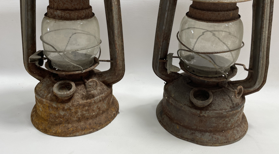 2 ADET ANTİKA MADENCİ FENERİ - GEMİCİ FENERİ