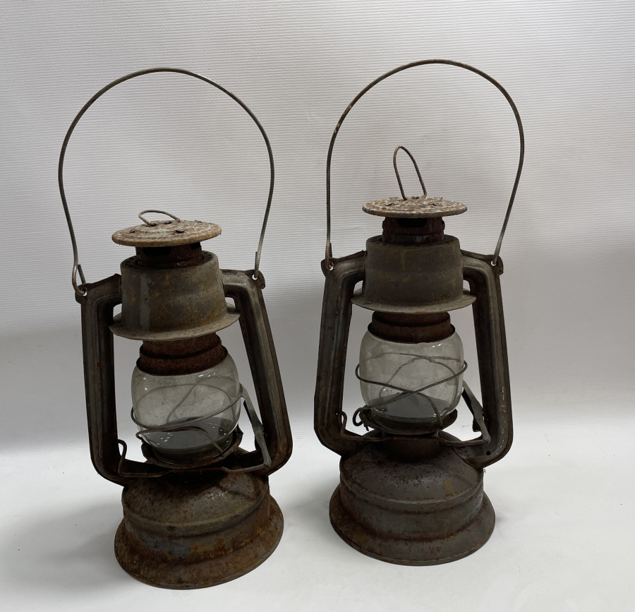 2 ADET ANTİKA MADENCİ FENERİ - GEMİCİ FENERİ