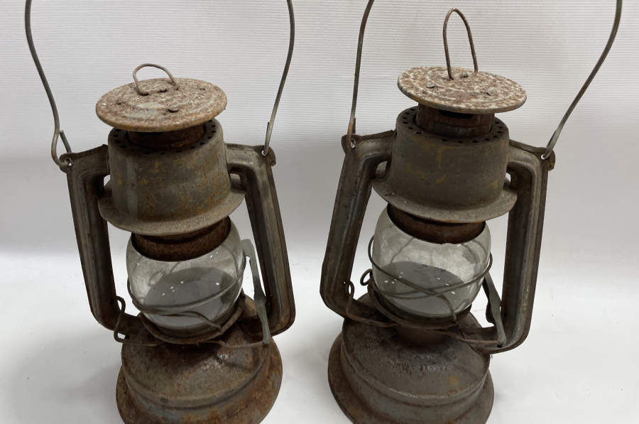 2 ADET ANTİKA MADENCİ FENERİ - GEMİCİ FENERİ