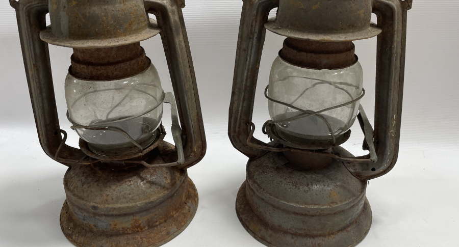 2 ADET ANTİKA MADENCİ FENERİ - GEMİCİ FENERİ