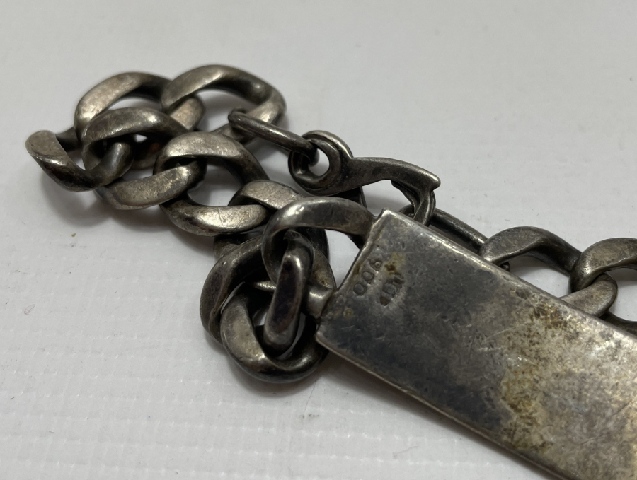 ÜZERİ MURAT YAZILI GÜMÜŞ BİLEKLİK