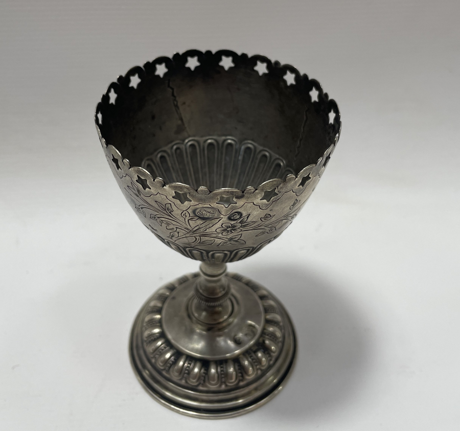 OSMANLI DÖNEMİ GÜMÜŞ VE TUĞRALI ÇOK NADİR FORMDA LOKUMLUK