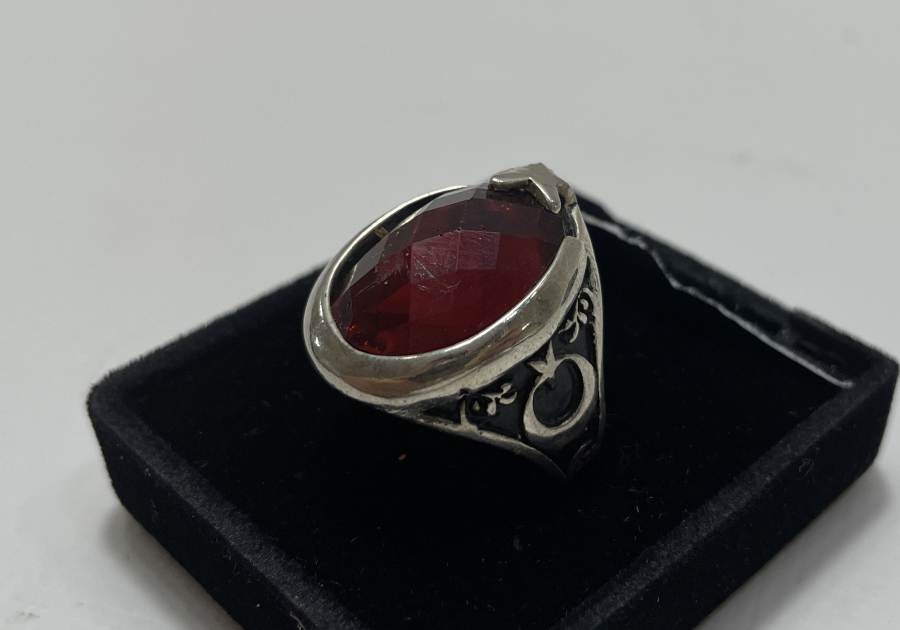 AY YILDIZLI GÜMÜŞ YÜZÜK