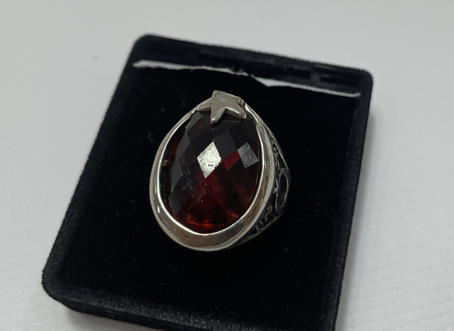 AY YILDIZLI GÜMÜŞ YÜZÜK