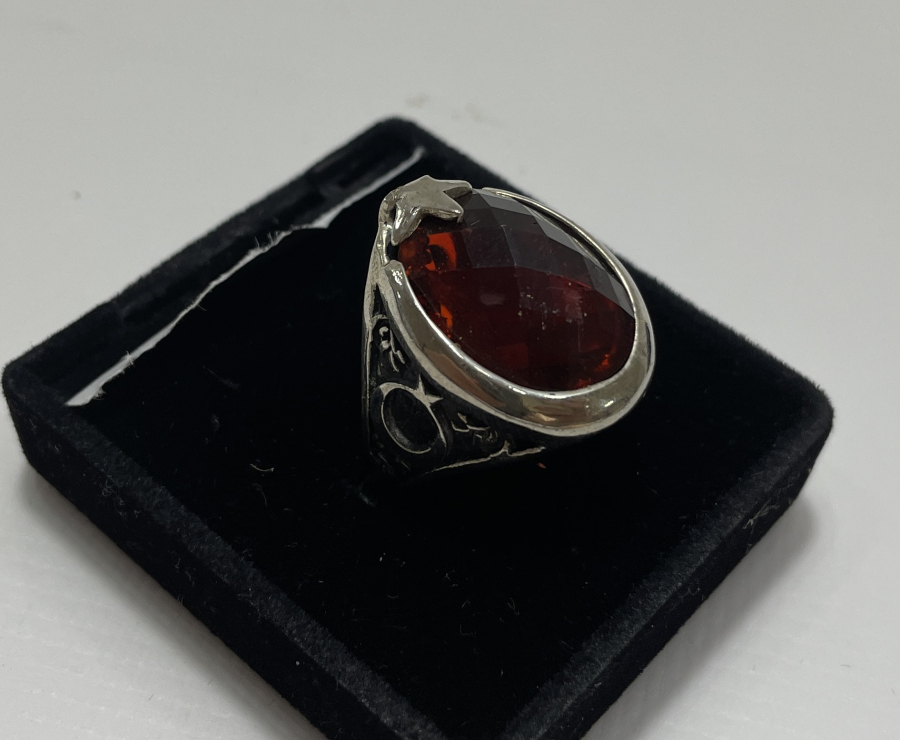 AY YILDIZLI GÜMÜŞ YÜZÜK