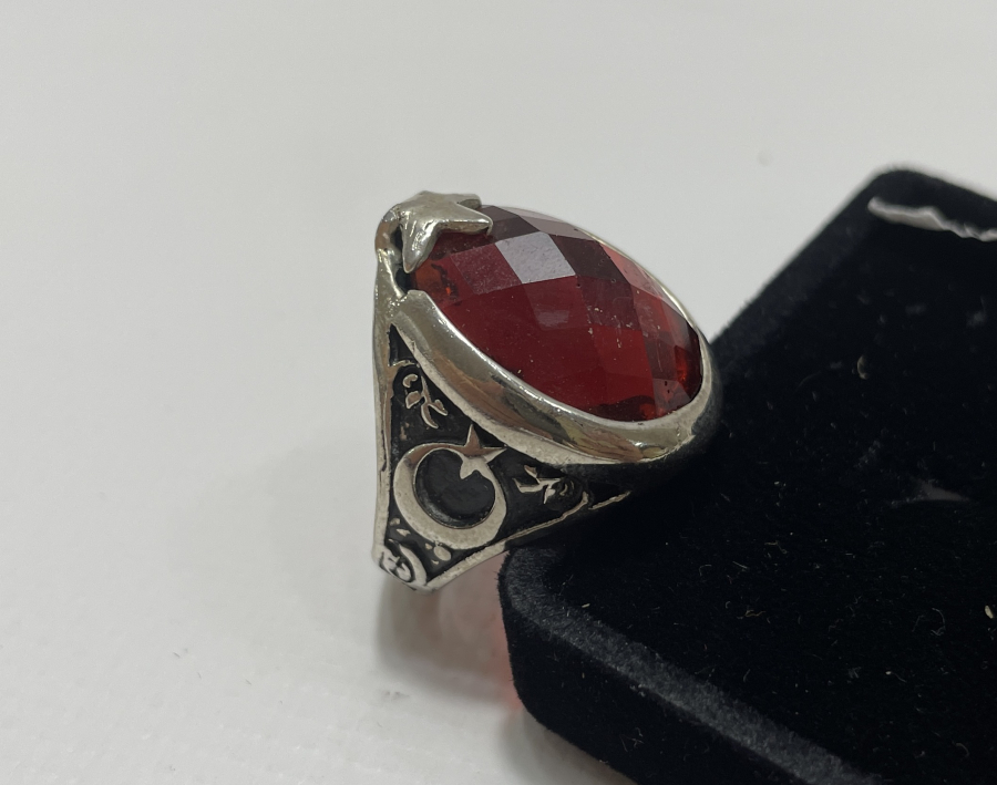 AY YILDIZLI GÜMÜŞ YÜZÜK