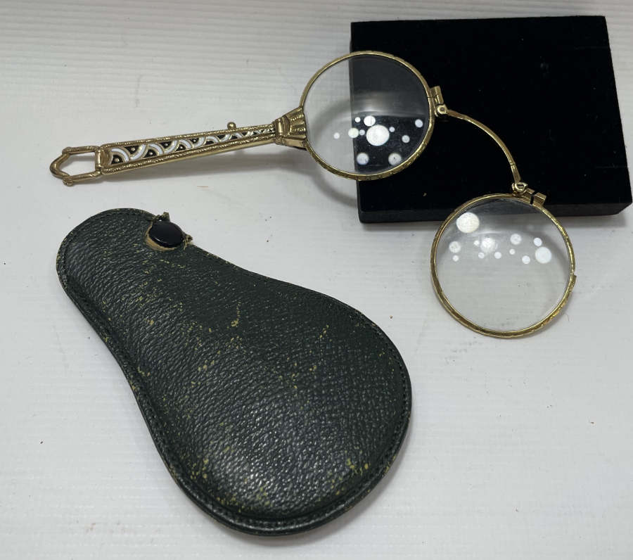 OSMANLI DÖNEMİ ÇOK NADİR MİNELİ VE ALTIN KAPLAMA GÖZLÜK