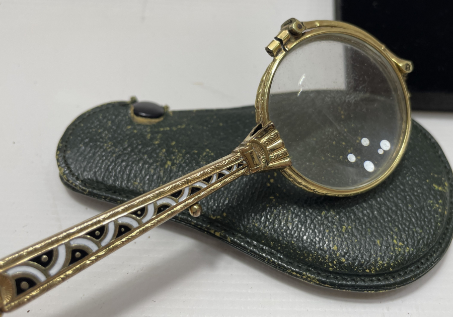 OSMANLI DÖNEMİ ÇOK NADİR MİNELİ VE ALTIN KAPLAMA GÖZLÜK