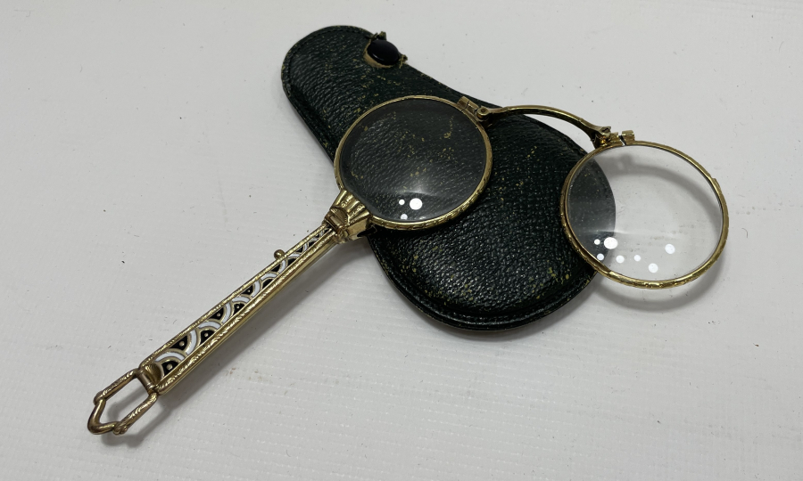 OSMANLI DÖNEMİ ÇOK NADİR MİNELİ VE ALTIN KAPLAMA GÖZLÜK