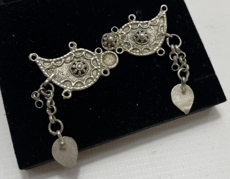 OSMANLI DÖNEMİ GÜVERSELİ GÜMÜŞ CEPKEN DÜĞMESİ