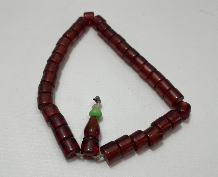 OSMANLI DÖNEMİ SU BAĞASI RENK ALMIŞ TESBİH