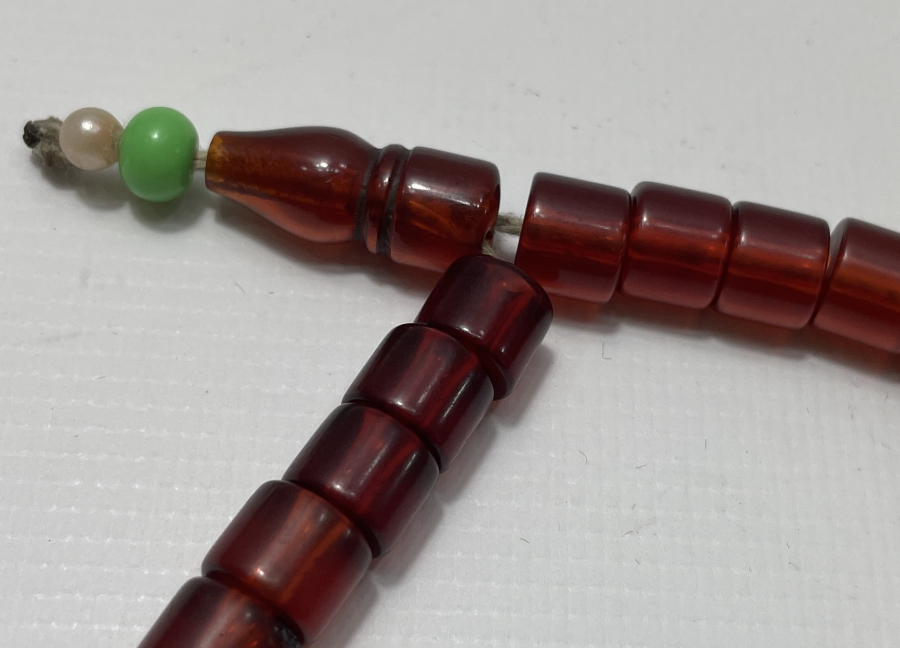 OSMANLI DÖNEMİ SU BAĞASI RENK ALMIŞ TESBİH