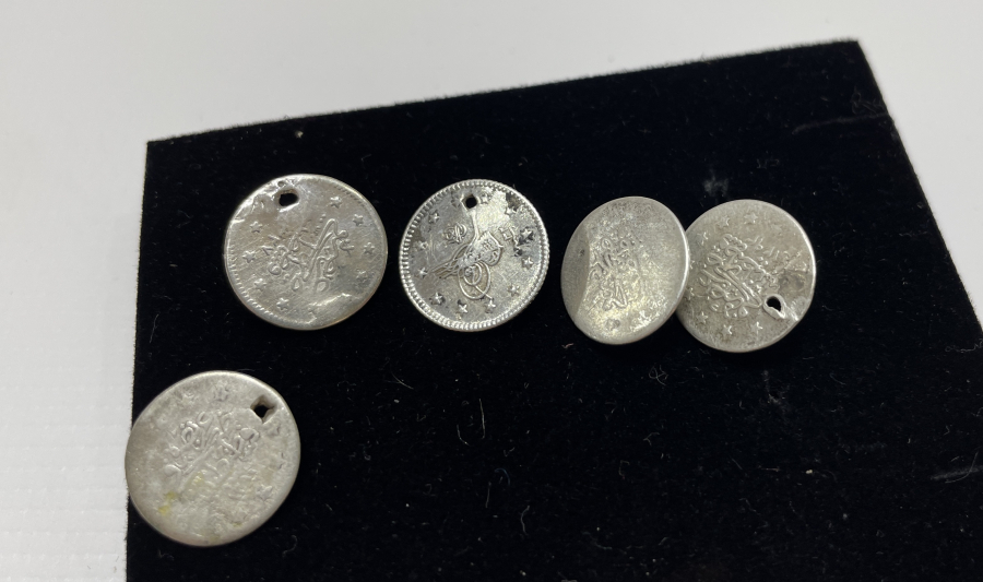 OSMANLI PARALARINDAN YAPILMIŞ DÜĞME LOTU