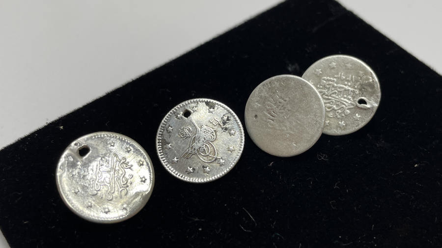 OSMANLI PARALARINDAN YAPILMIŞ DÜĞME LOTU