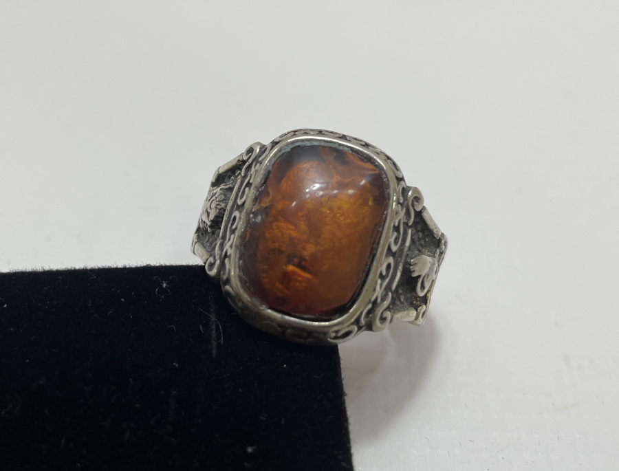 SIKMA KEHRİBAR GÜMÜŞ YÜZÜK