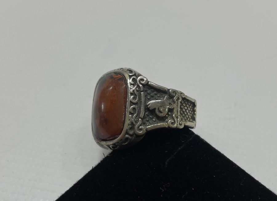 SIKMA KEHRİBAR GÜMÜŞ YÜZÜK