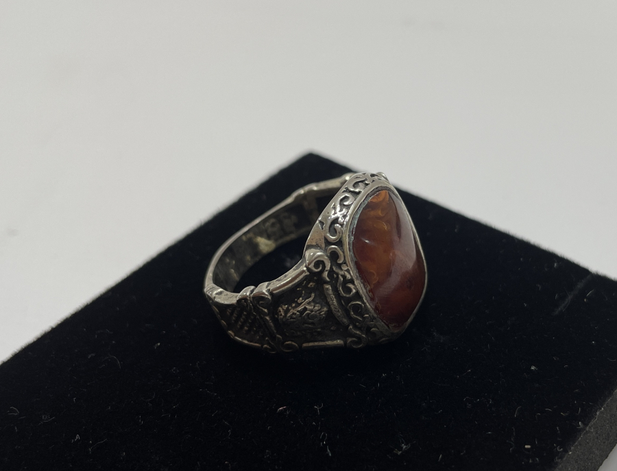 SIKMA KEHRİBAR GÜMÜŞ YÜZÜK