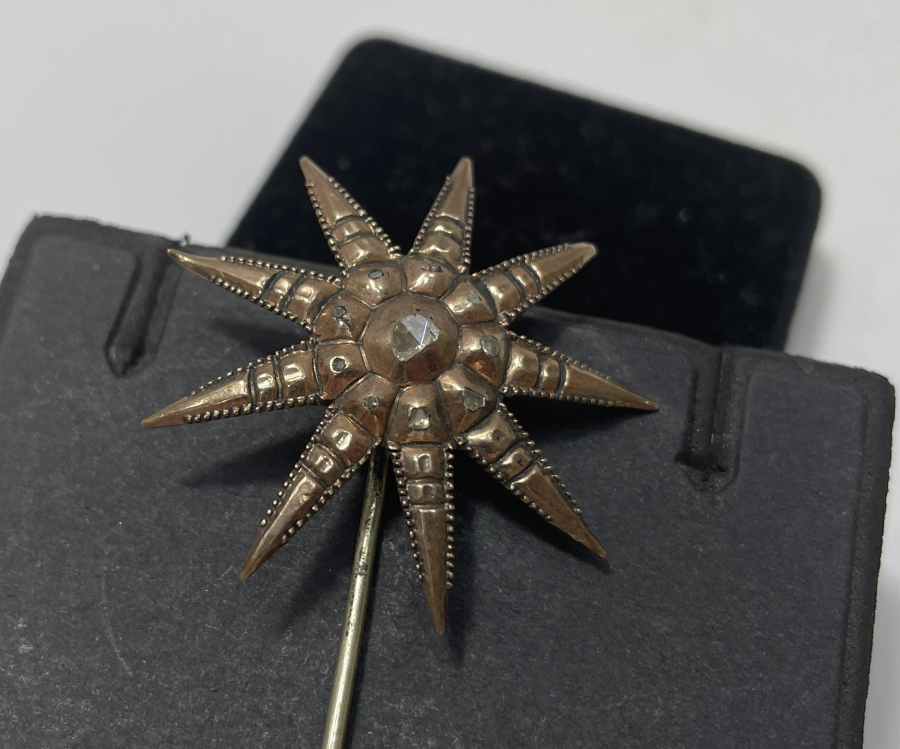 OSMANLI DÖNEMİ ELMASLI ALTIN BROŞ