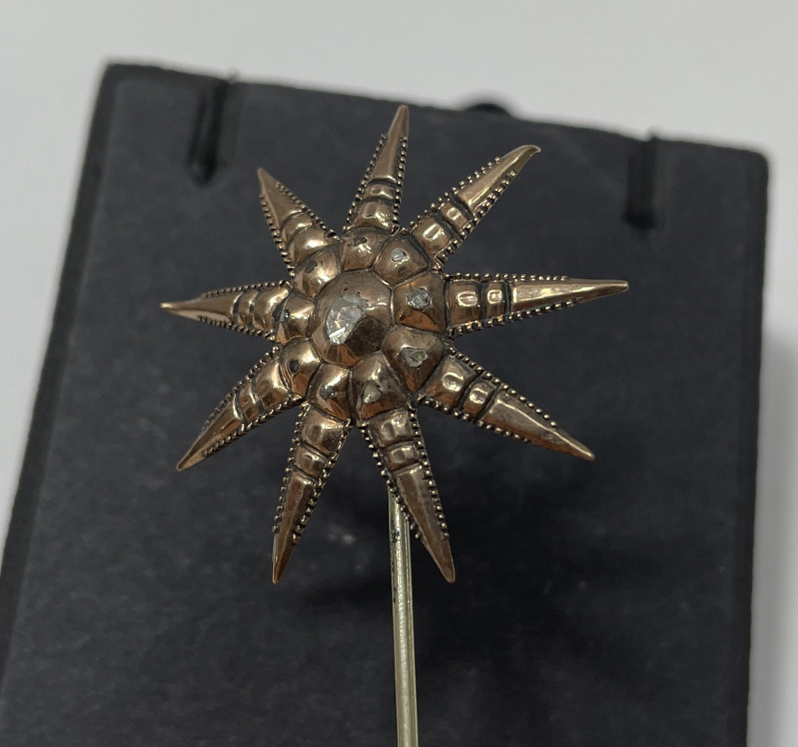 OSMANLI DÖNEMİ ELMASLI ALTIN BROŞ