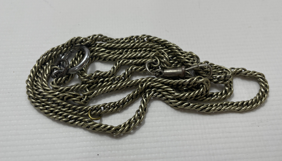 OSMANLI DÖNEMİ GÜMÜŞTEN MAMUL İPEK CEP SAATİ ZİNCİRİ -  SAAT KÖSTEĞİ