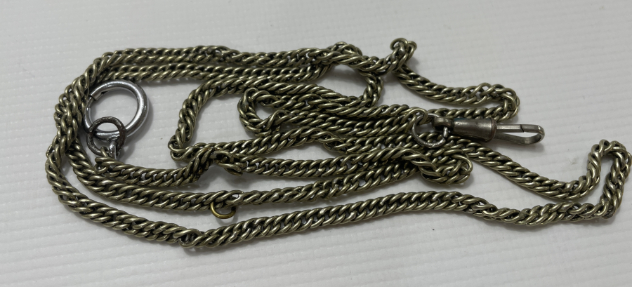 OSMANLI DÖNEMİ GÜMÜŞTEN MAMUL İPEK CEP SAATİ ZİNCİRİ -  SAAT KÖSTEĞİ