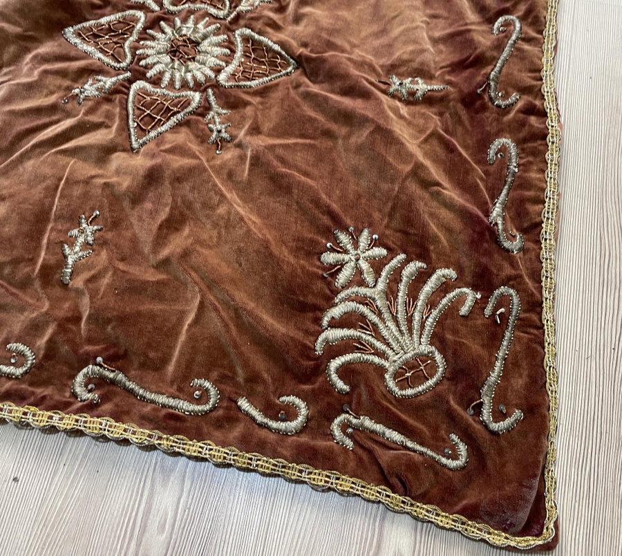 OSMANLI DÖNEMİ SIRMA İŞÇİLİKLİ GELİN BOHÇASI