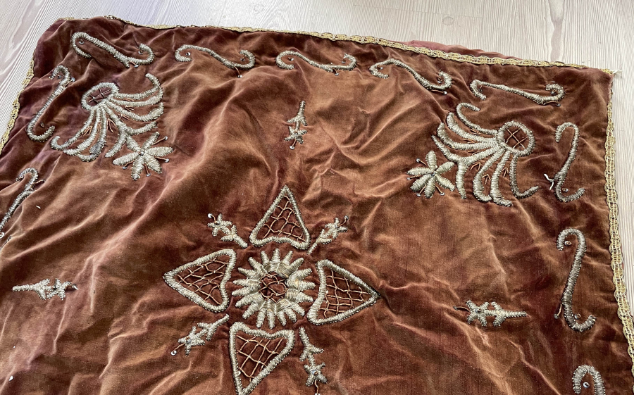 OSMANLI DÖNEMİ SIRMA İŞÇİLİKLİ GELİN BOHÇASI