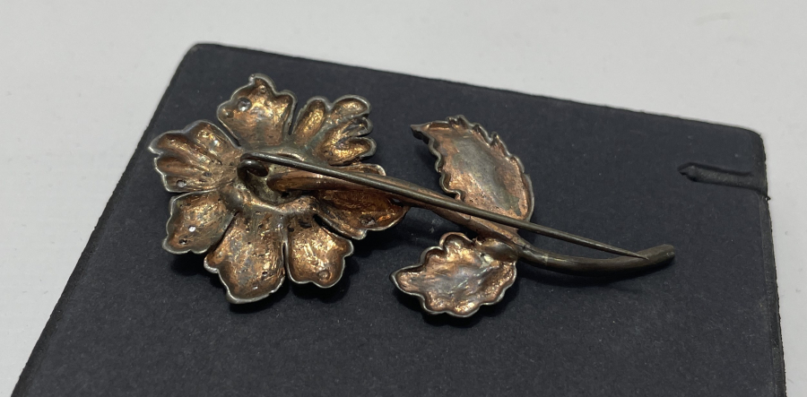 ÖZEL YAPIM MİNE İŞÇİLİKLİ ELMAS BROŞ