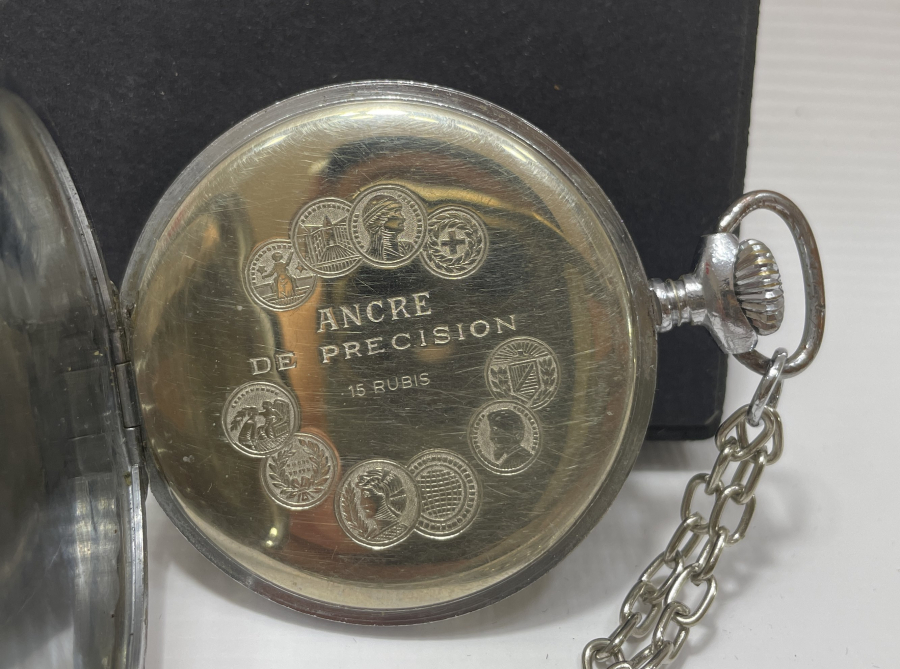 TCDD İÇİN ÖZEL YAPILMIŞ ARLON MARKA ANTİKA TEPEDEN KURMALI CEP SAATİ