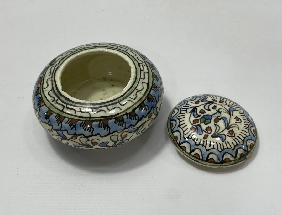 KÜTAHYA İŞİ ANTİKA KAPAKLI KAHVE KUTUSU