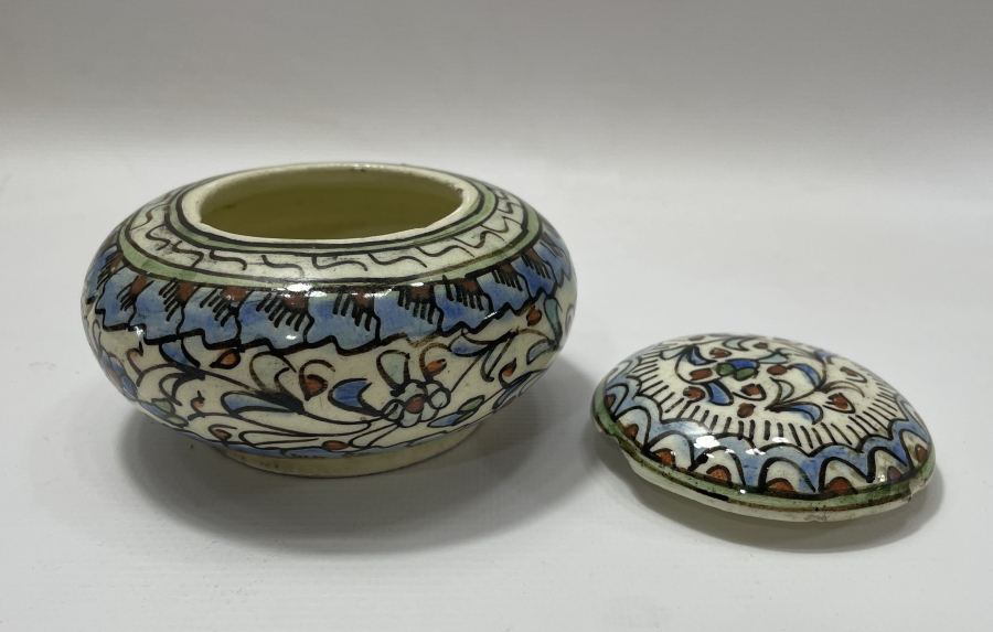 KÜTAHYA İŞİ ANTİKA KAPAKLI KAHVE KUTUSU