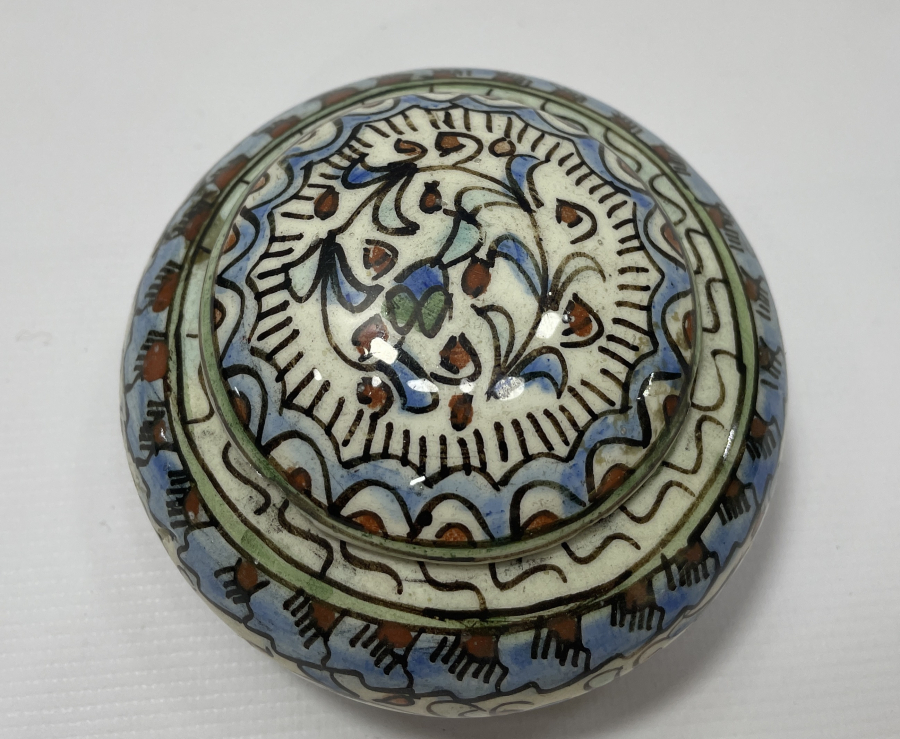 KÜTAHYA İŞİ ANTİKA KAPAKLI KAHVE KUTUSU