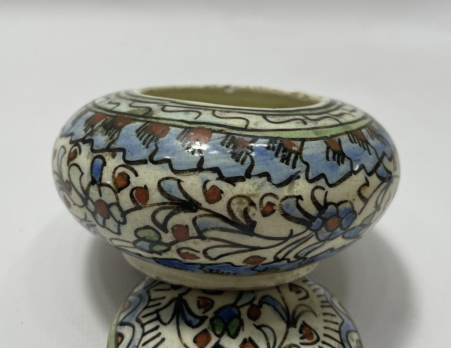 KÜTAHYA İŞİ ANTİKA KAPAKLI KAHVE KUTUSU